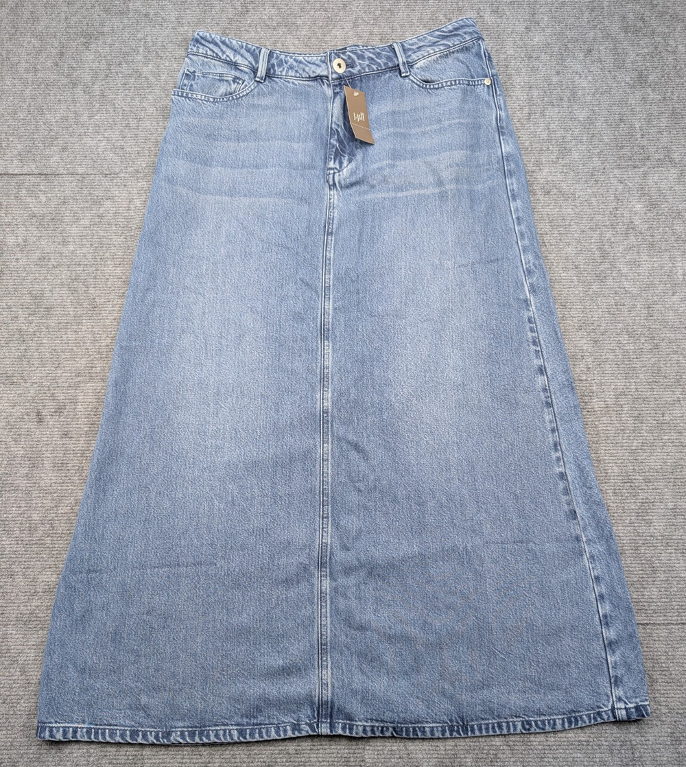 J Jill Denim Midi Skirt Womens 10 Tall Lyocell Comfort Capsule Western Capsule